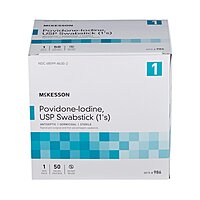 McKesson 10% Povidone-Iodine Prep Swabstick, Sterile (50/Box)