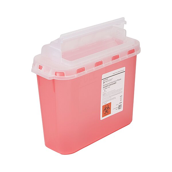 McKesson Prevent Sharps Container 1.35 Gallon Horizontal Entry