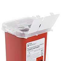 McKesson Prevent® Sharps Container, 0.25 Gallon (1 Quart), Vertical Entry McKesson Prevent® Sharps Container, 0.25 Gallon (1 Quart), Vertical Entry