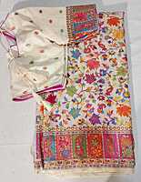 J175: Ready To Ship Beautiful Pure Kani Silk Saree With Stitched Blouse J175: Ready To Ship Beautiful Pure Kani Silk Saree With Stitched Blouse