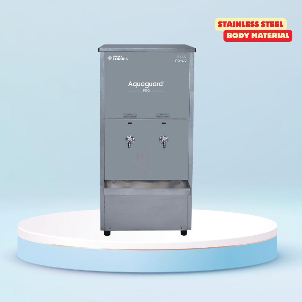 Stainless steel water cooler with advanced purification Aquaguard