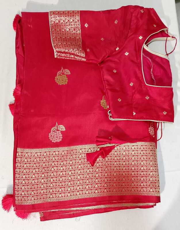 J172: Ready To Ship Beautiful Soft Silk Saree With Stitched Blouse J172: Ready To Ship Beautiful Soft Silk Saree With Stitched Blouse