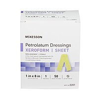 McKesson Xeroform Petrolatum Impregnated Dressing Strip 1" x 8" Sterile (BX/50EA)
