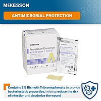 McKesson Xeroform Petrolatum Impregnated Dressing Strip 1" x 8" Sterile (BX/50EA)