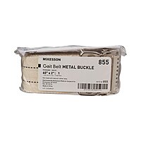 McKesson Gait Belt 60 Inch White Polyester with Metal Buckle