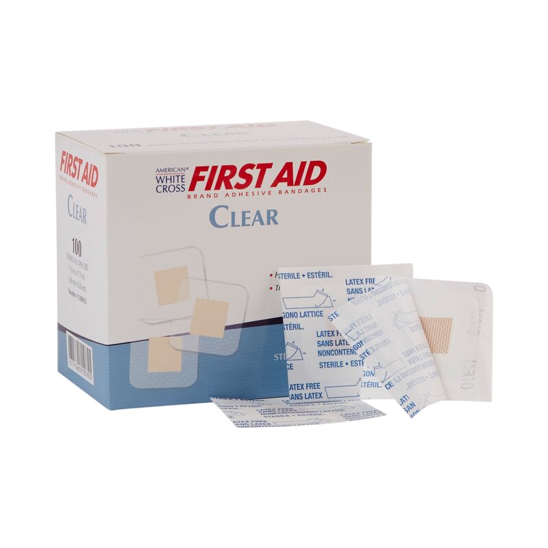 American White Cross Adhesive Spot Bandage 1-1/2" x 1-1/2" Sterile (BX/100EA)