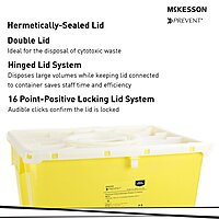 McKesson Prevent® Chemotherapy Waste Container – 12 Gallon, Yellow Base, Vertical Entry McKesson Prevent® Chemotherapy Waste Container – 12 Gallon, Yellow Base, Vertical Entry