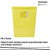 McKesson Prevent® Chemotherapy Waste Container – 12 Gallon, Yellow Base, Vertical Entry McKesson Prevent® Chemotherapy Waste Container – 12 Gallon, Yellow Base, Vertical Entry