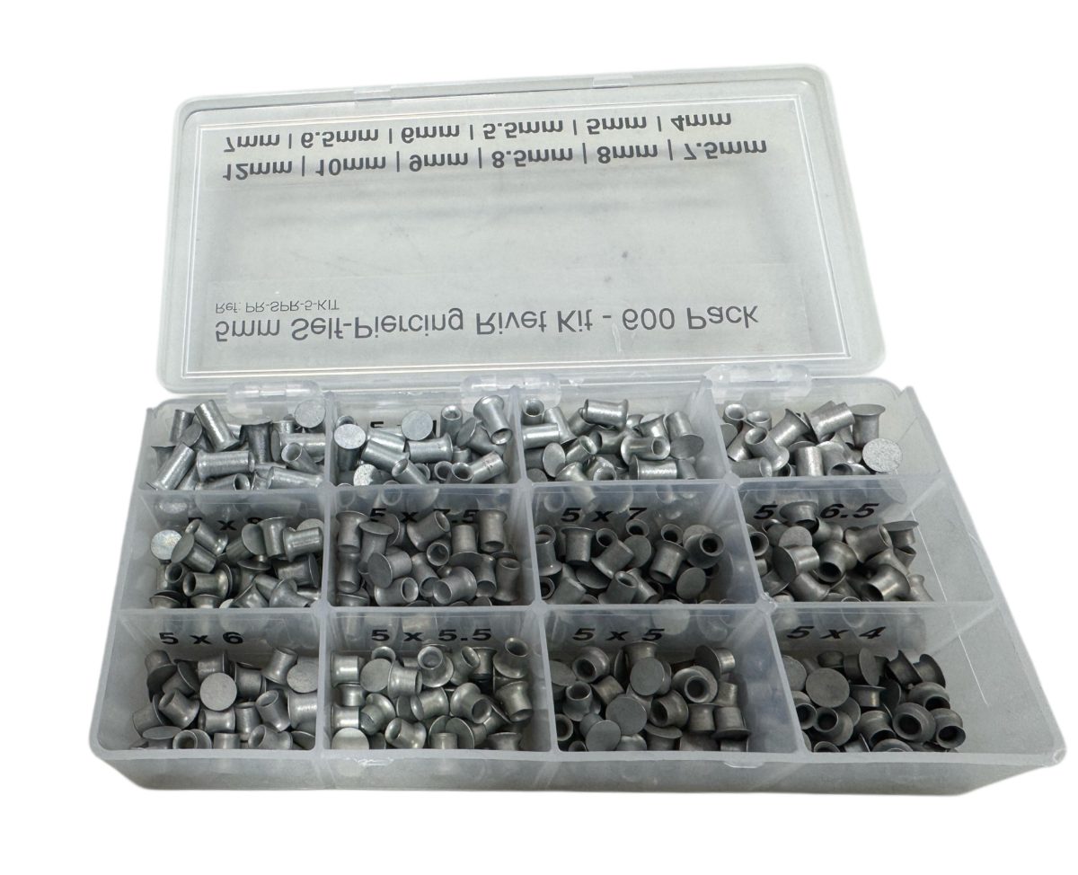 5mm Self-Piercing Rivet Kit 600 Pack - 50 each size 5mm Self-Piercing Rivet Kit 600 Pack - 50 each size