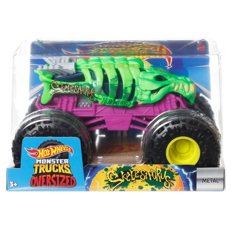 Monster Trucks Oversized 1:24 Skelesaurus Die-Cast Car