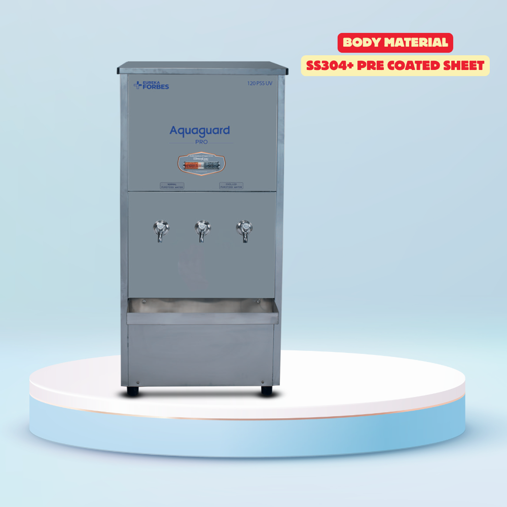 The Eureka Forbes Professional logo on the front panel of the Pro Pure Chill 120 PSS.