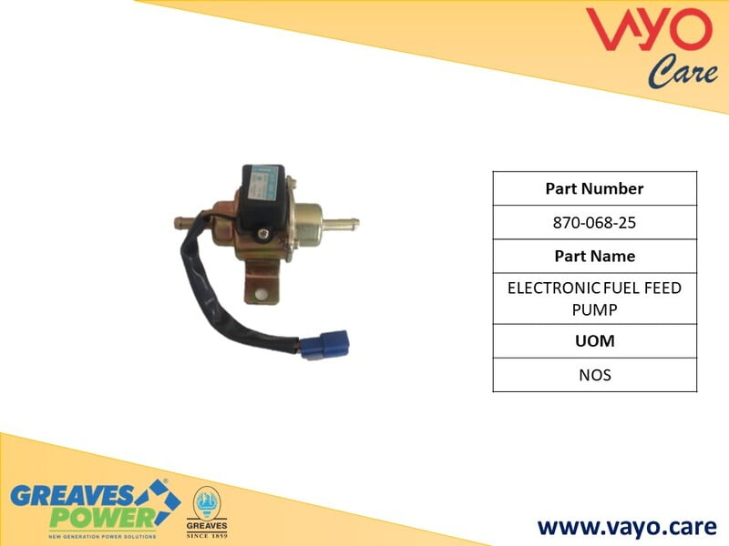 ELECTRONIC FUEL FEED PUMP - 870-068-25 - GREAVES