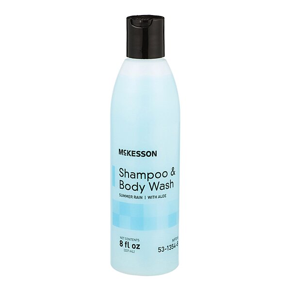 McKesson® Shampoo and Body Wash Summer Rain Scent 8 oz. Flip-Top Bottle