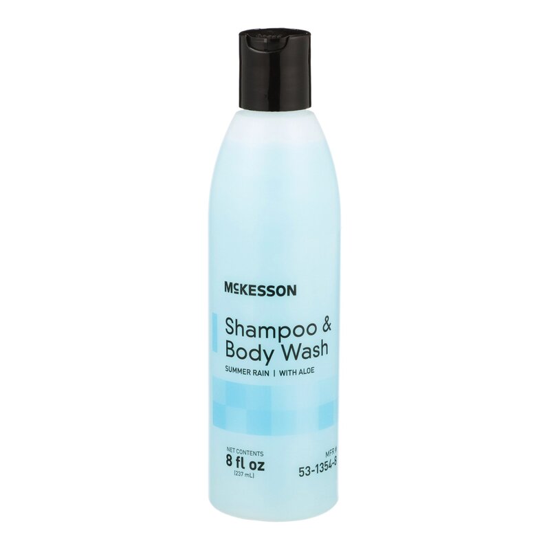 McKesson® Shampoo and Body Wash Summer Rain Scent 8 oz. Flip-Top Bottle
