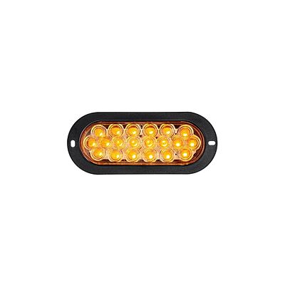 Oval Fleet Amber/Amber 20 Led Flange Mount Sealed Light