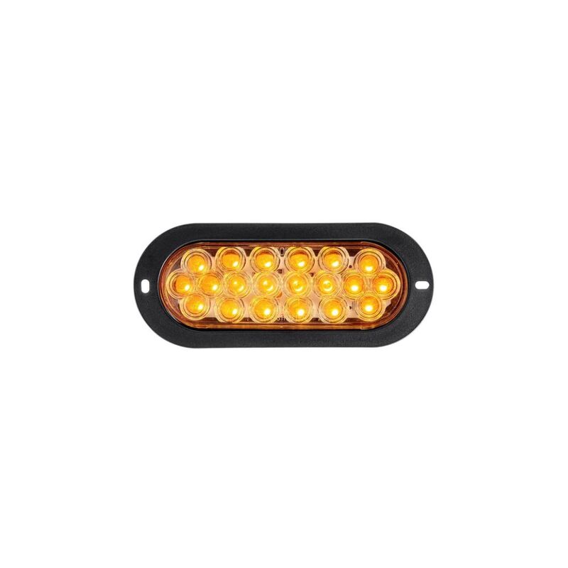 Oval Fleet Amber/Amber 20 Led Flange Mount Sealed Light