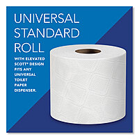 Scott Bath Tissue 100% Recycled, 2-Ply, 4.0" x 4.0", 473 Sheets/Roll - 80/Case