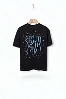 Playera Amiri Bordado Azul Detalle Minimalista de Lujo