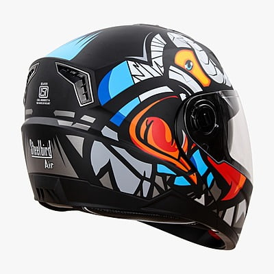 STEELBIRD SBA-7 ISS BIRDIE GLOSSY BLACK/GREY C/V (M)