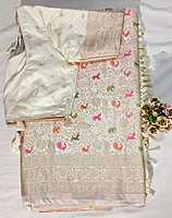 J267: Ready To Ship Beautiful Banarasi Katan Silk Saree With Stitched Blouse J267: Ready To Ship Beautiful Banarasi Katan Silk Saree With Stitched Blouse