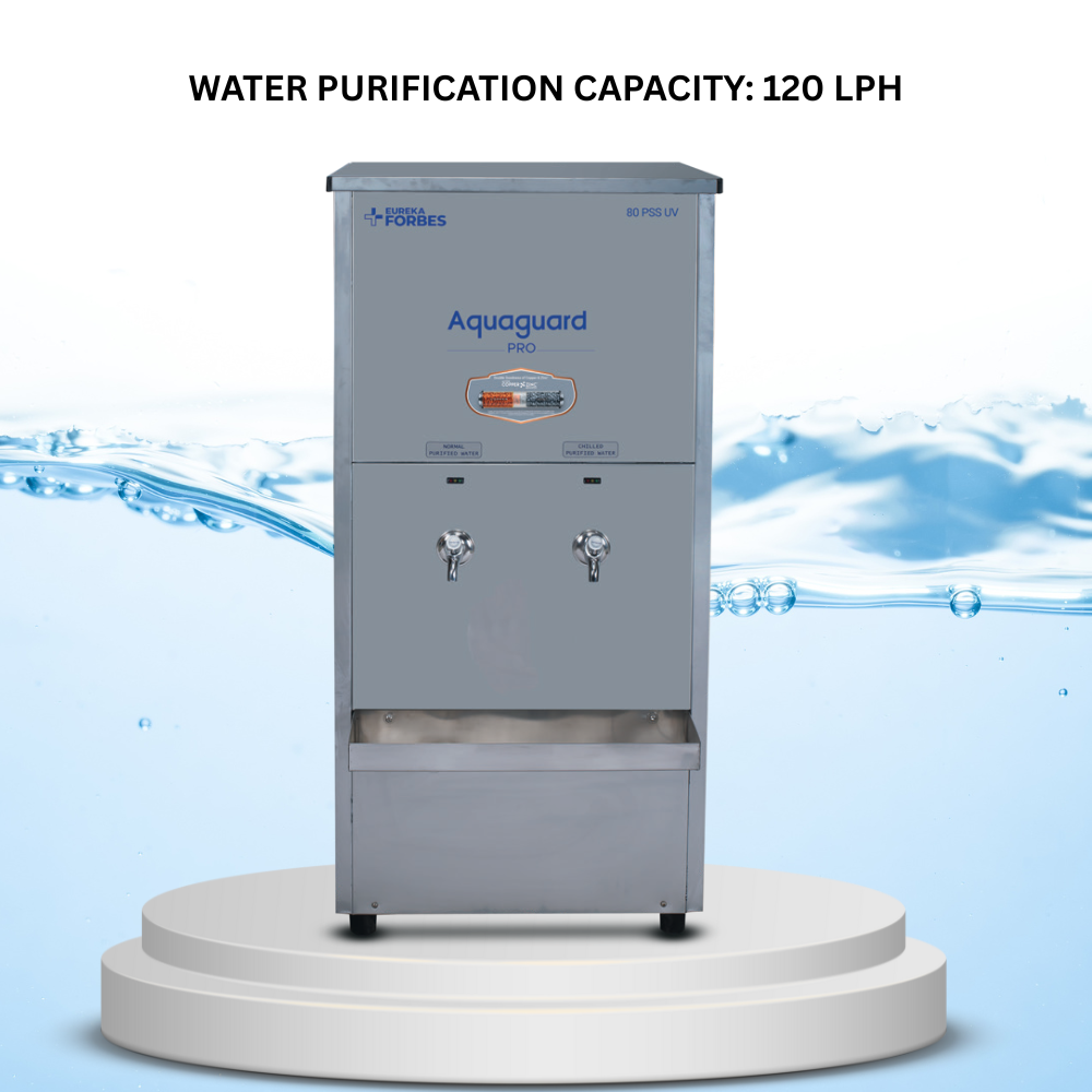 High Water Purification Capacity Aquaguard Pro Pure Chill 80 PSS | UV Light Water Filter Cooler High Water Purification Capacity Aquaguard Pro Pure Chill 80 PSS | UV Light Water Filter Cooler