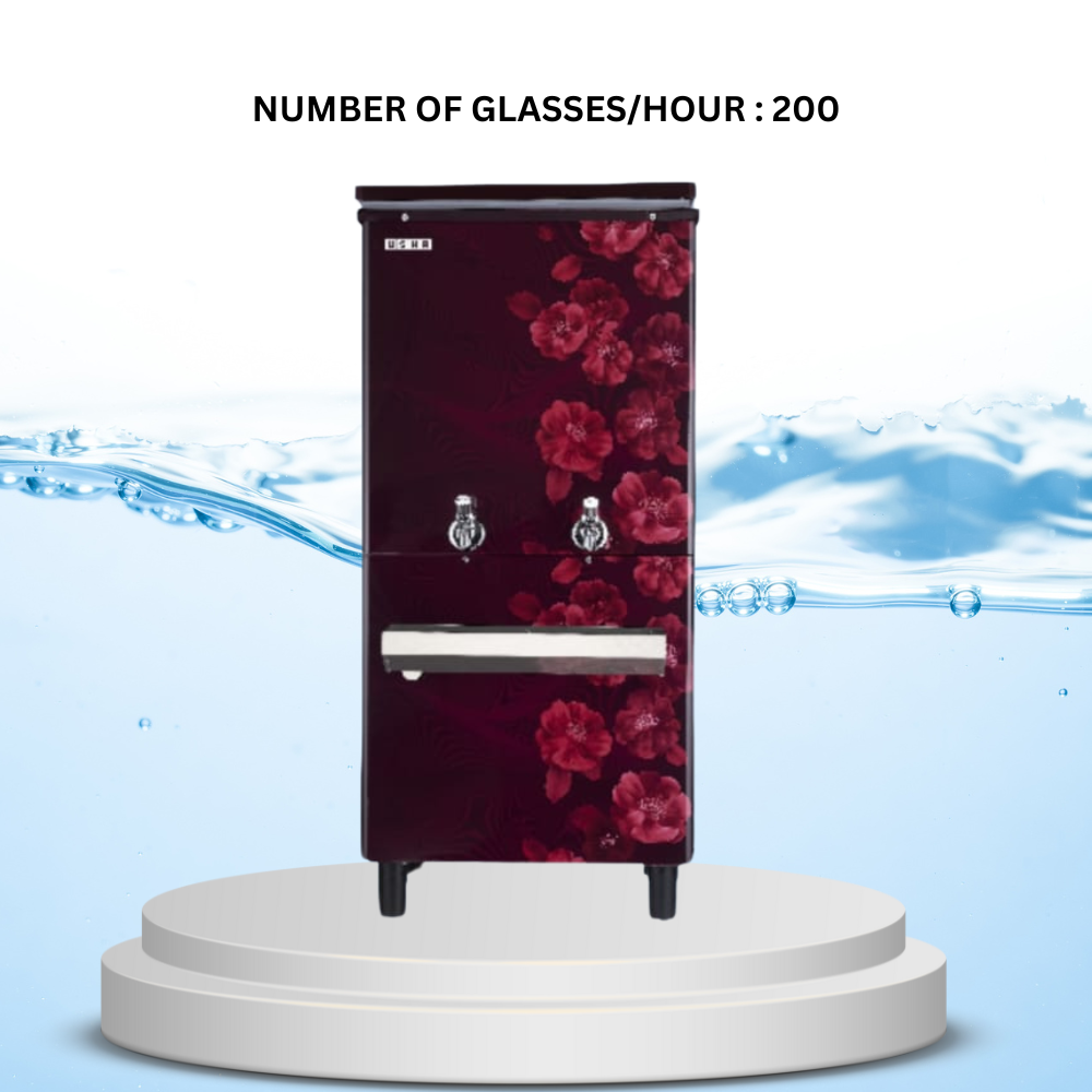 Stylish Usha VCM4080 water cooler with two taps