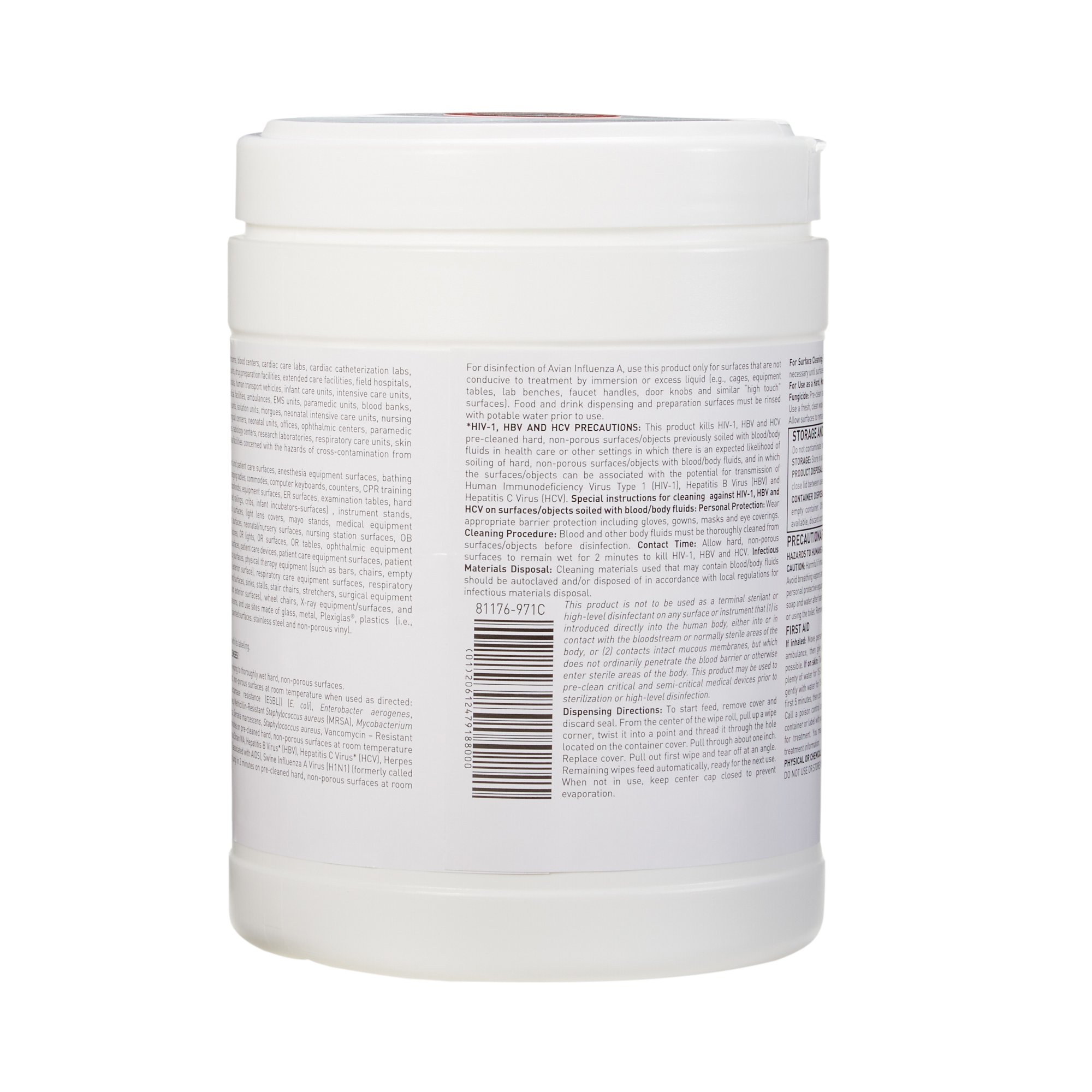 McKesson Surface Disinfectant Cleaner Premoistened Germicidal Manual Pull Wipe 160 Count Canister Alcohol Scent NonSterile