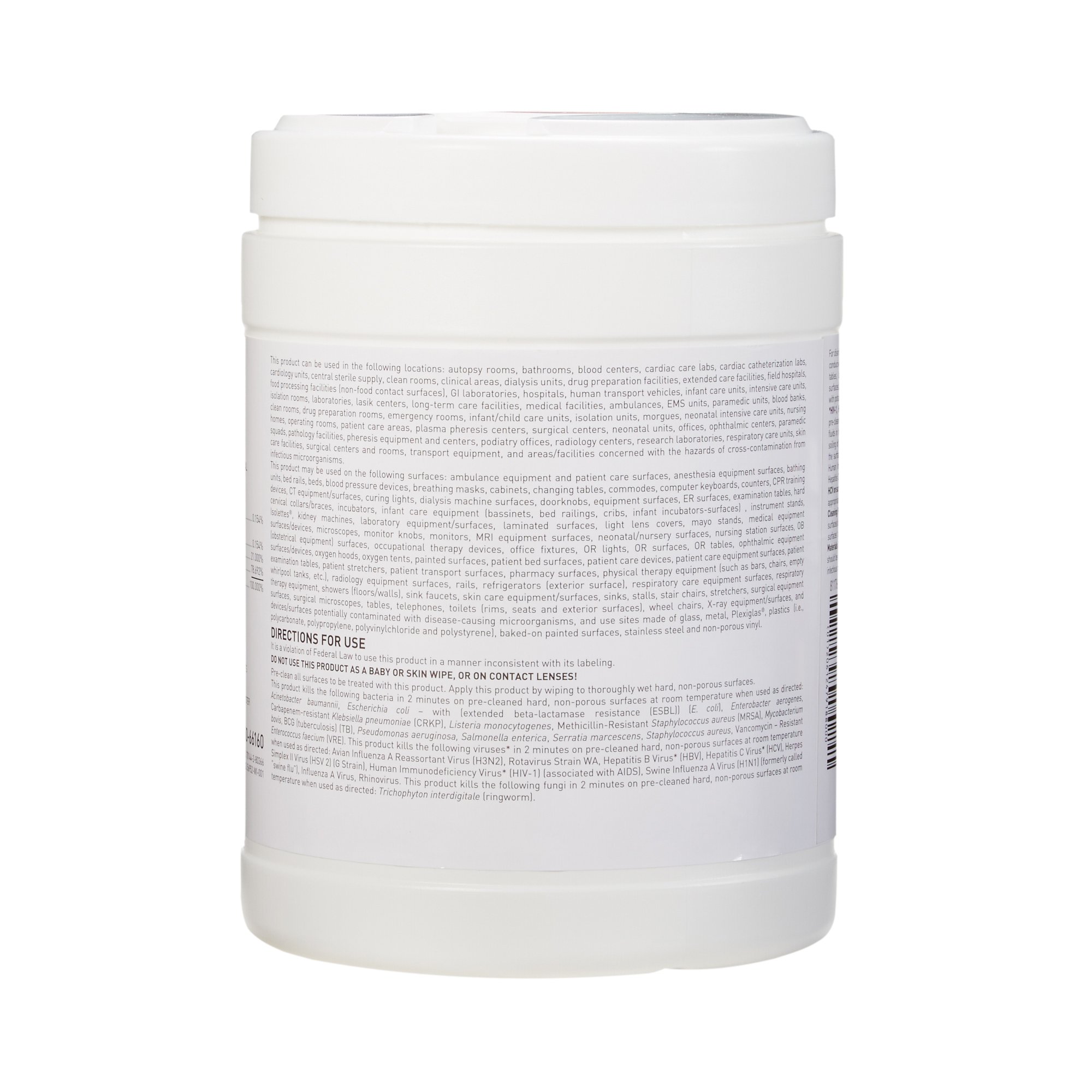 McKesson Surface Disinfectant Cleaner Premoistened Germicidal Manual Pull Wipe 160 Count Canister Alcohol Scent NonSterile