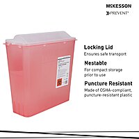 McKesson Prevent® Sharps Container 1.25 Gallon, Horizontal Entry (MPN 2262)