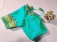 J179: Ready To Ship Beautiful Pure Mysore Silk Saree With Stitched Embroidery Work Blouse J179: Ready To Ship Beautiful Pure Mysore Silk Saree With Stitched Embroidery Work Blouse