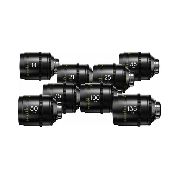 DZOFILM Arles 14/21/25/35/50/75/100/135mm FF/VV Prime Cine Lens (PL mount,meter)