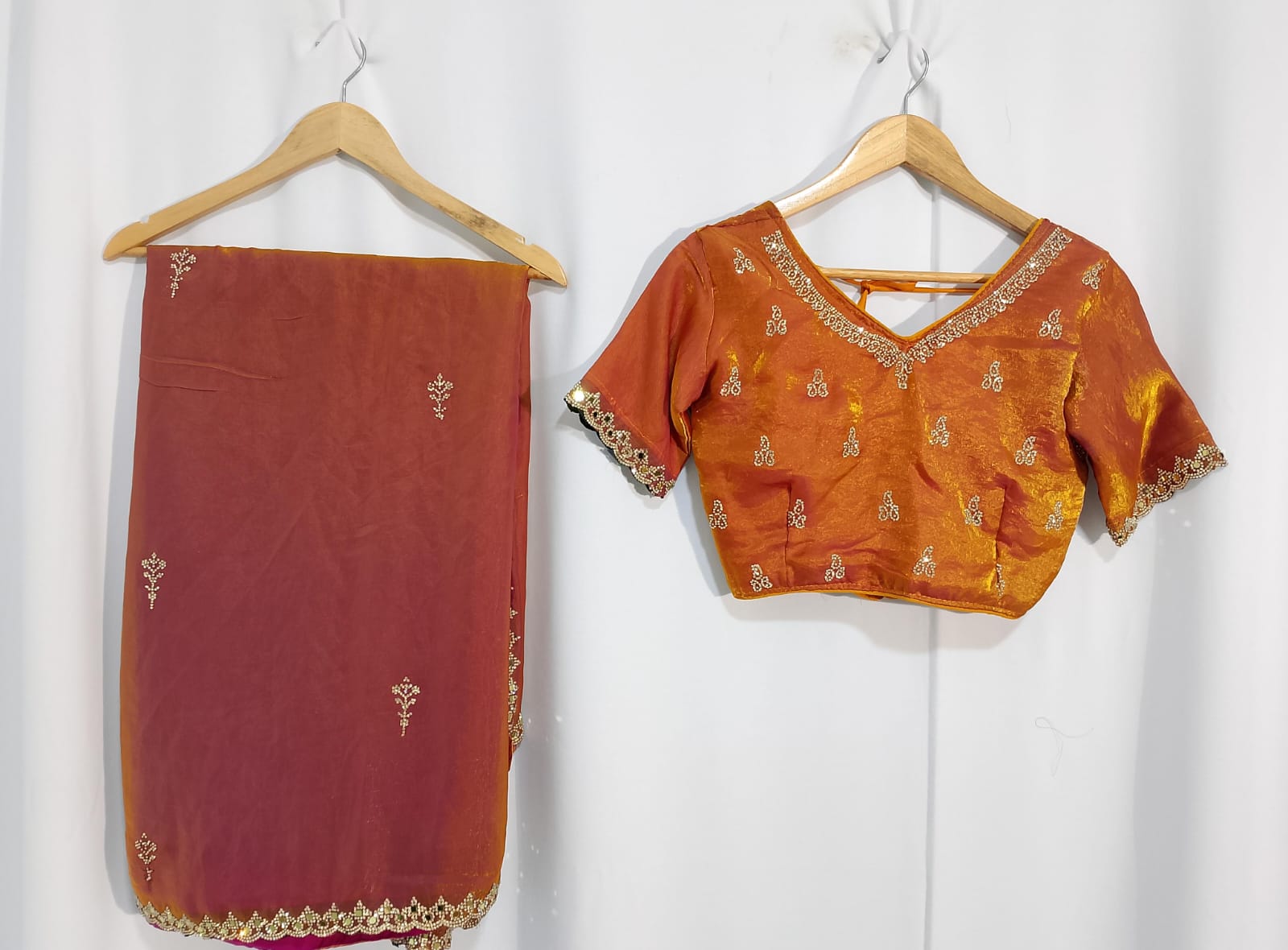 N608: Ready To Ship Beautiful Saree With Stitched Blouse