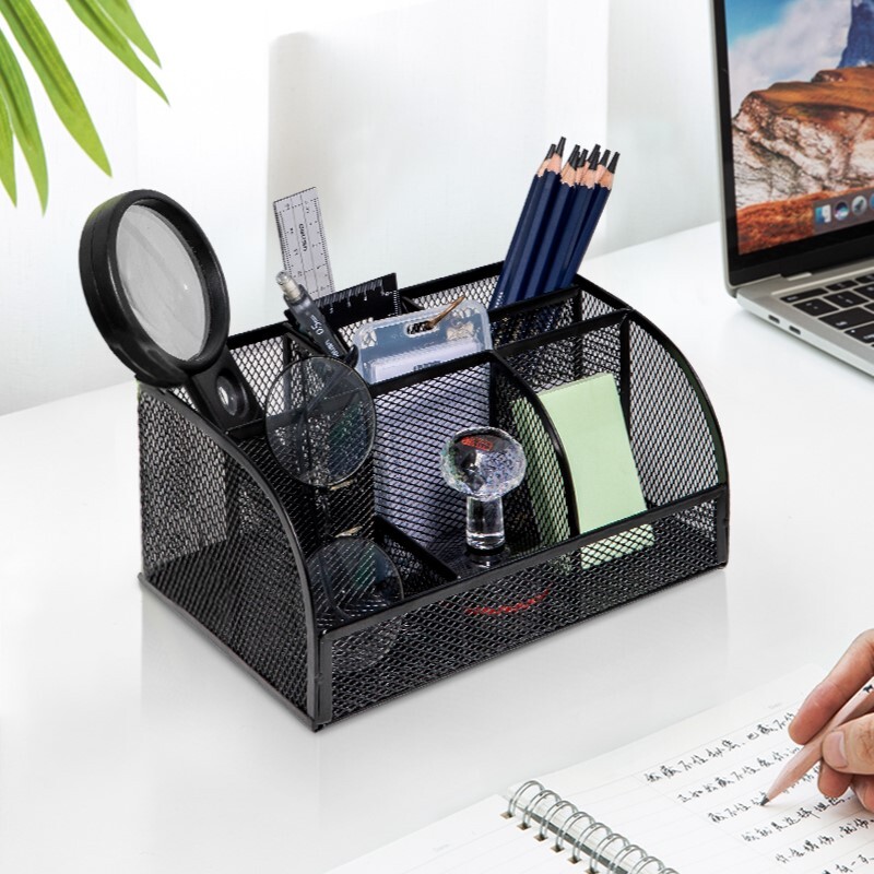DELI 8903 EXECUTIVE DESK MESH ORGANIZER 7 COMP
