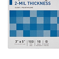 Reclosable Bag McKesson 3 X 5 Inch Polyethylene Clear Zipper Closure