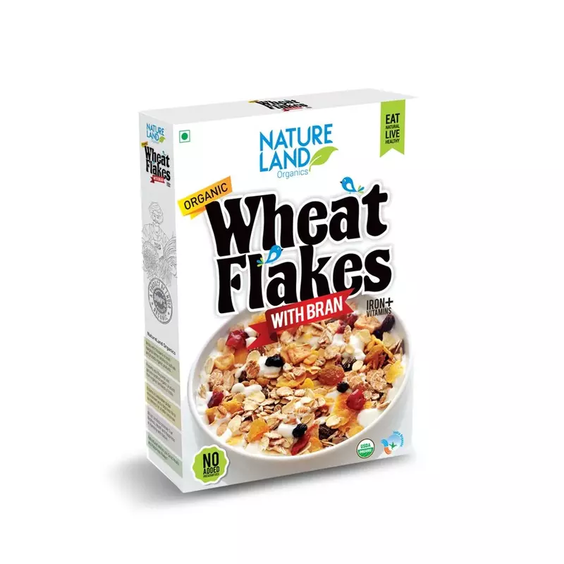 Natureland Organic Wheat Flakes 250g.رقائق القمح العضوية 250 جرام