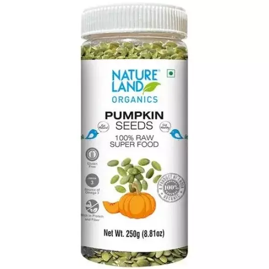Natureland Organic Pumpkin Seeds 250g.بذور اليقطين العضوية 250 جرام