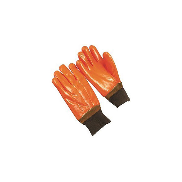 Orange fluorescent coating, knit wrist