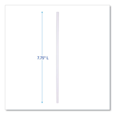 Empress Jumbo Straw Paper Wrapped 7.75" Clear Boxed 24 / 500 cs