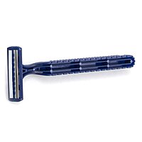 McKesson Personal Razor with Lubricating Strip, Twin Blade, Blue
