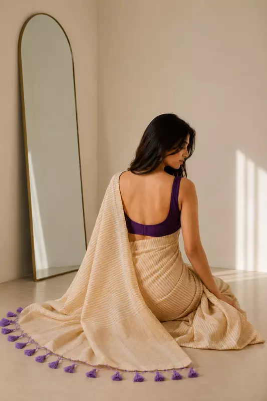 Mul cotton without blouse Kerala 2