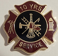 Firefighter Stock Service Award Pin