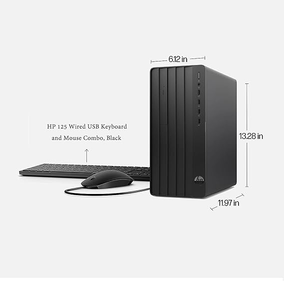 HP Pro Tower 290 G9 Desktop PC, Intel Core i5 12500, 8GB DDR4 3200, 1TB HDD