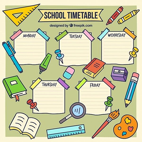 Personalized timetable charts