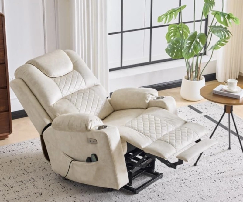 Power Lift Recliner Massage Chair（Beige）