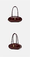 OIL WAXED COWHIDE UNDERARM SINGLE SHOULDER BAG WINE RED