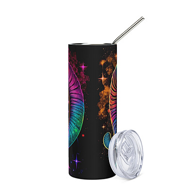 Aries Zodiac Sign Skinny Tumbler – Vibrant Sublimated Astrology Drinkware