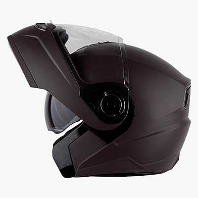 STEELBIRD SBA-7 ISS DASHING BLACK C/V WITH INNER SMOKE SUNSHIELD (M)