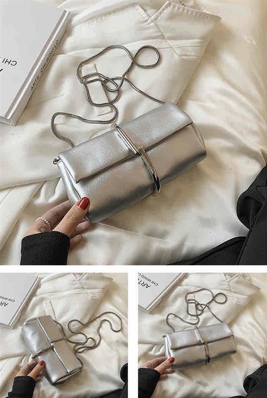 CHAIN SLUNG BAG SILVER