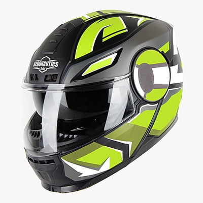 STEELBIRD SBH-40 ISS SPEED GLOSSY BLACK/NEON C/V 600 MM