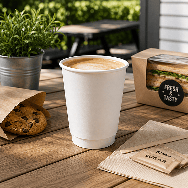 8oz Choice Paper Cup White Double Wall 10/50